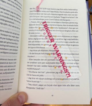 Bokmärke Transparent Trigger Warnings
