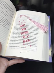 Bokmärke Transparent Lost and Found in a Book