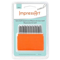 ImpressArt - Basic Metal Stanspaket 3mm Versaler