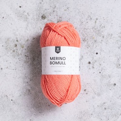 Merino bomull 50g Fusion Coral