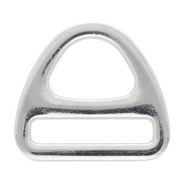 Sele Trekant D-ring 25 x 4 mm 'Nickelpläterad'