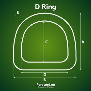 D-ring i Gun Metal 25 x 4 mm