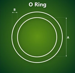 O-ring i Rostfritt stål 35 x 5 mm