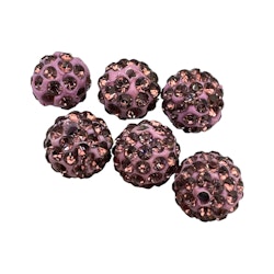 Strasspärlor - Ljuslila 2 stycken, 4 mm