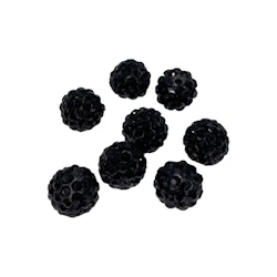 Strasspärlor - Svarta 2 stycken, 4 mm