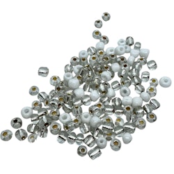 Seed Beads Vita/Silver, ca 130 st