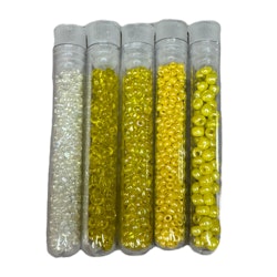 Seed Beads och Rörpärlor i Blandade Färger, 49 st rör