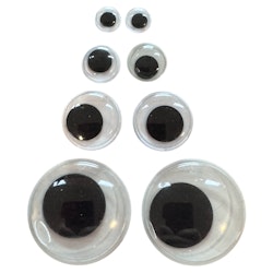 Goggly eyes små 5 par/10 st ø 7mm