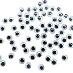 Goggly eyes små 5 par/10 st ø 7mm