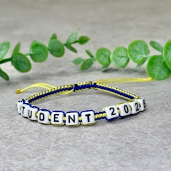 Student 2025 – Armband i blågult