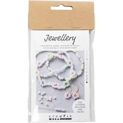 Mini DIY Kit Smycken, armband, örhänge med blommor