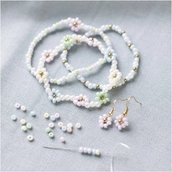 Mini DIY Kit Smycken, armband, örhänge med blommor