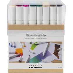Illustrations marker, 48 st standardfärger