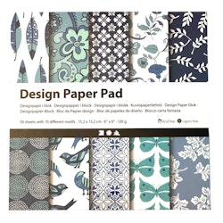 Designpapper, blå