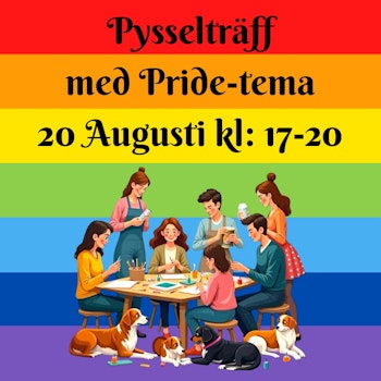🏳️‍🌈 Pyssel- och Hantverksträff i Pride-anda – Onsdag 20 augusti kl. 17:00–20:00