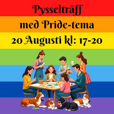 🏳️‍🌈 Pyssel- och Hantverksträff i Pride-anda – Onsdag 20 augusti kl: 17–20