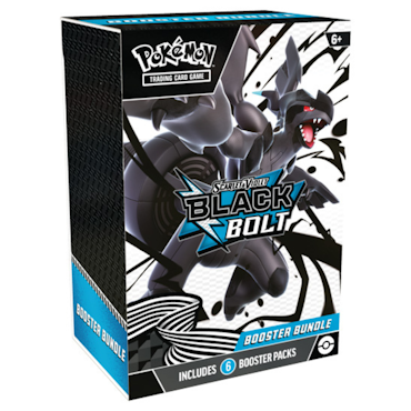 Pokemon Scarlet & Violet 10.5: Black Bolt Booster Bundle 6-Pack - Release Date: 08/22/2025 (Ej i lager än)
