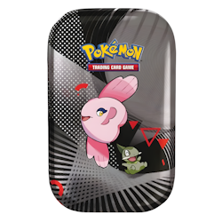 Pokemon Scarlet & Violet 10.5: Black Bolt & White Flare Mini Tin - Axew & Alomomona - Release Date: 07/18/2025