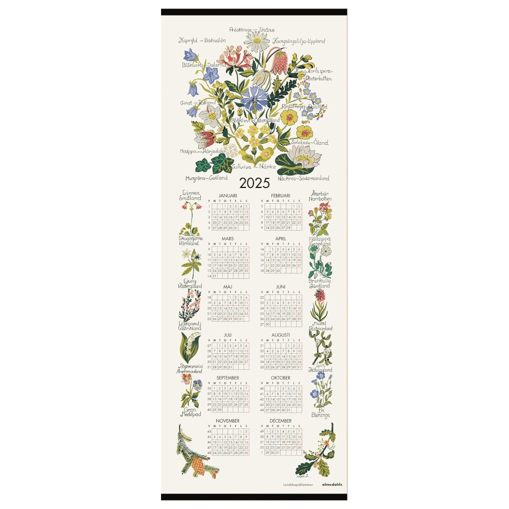Landskapsblommor, kalender 2025