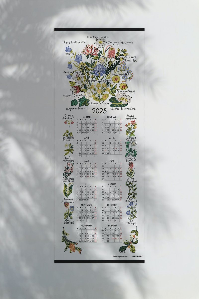 Landskapsblommor, kalender 2025