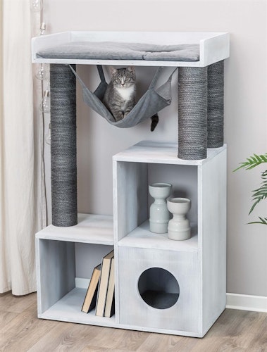 KLÖSMÖBEL MED HYLLFUNKTION, 72 × 110 × 38 CM, GRÅ