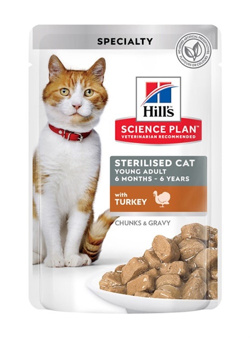 Hills Feline Adult Sterilised Chicken, Fish, Trout & Turkey 12x85g
