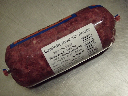 GRISKÖTT MED 10% GRISLEVER