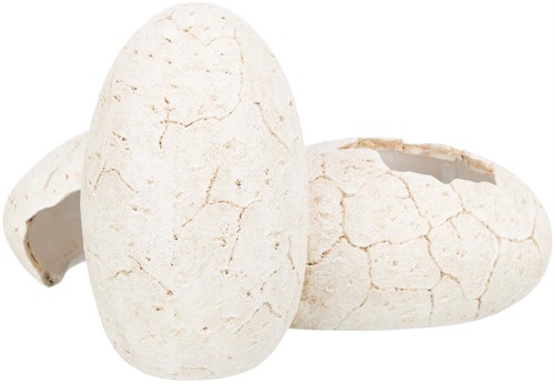 Reptilgrotta, ägg, polyresin, 20 × 13 × 15 cm