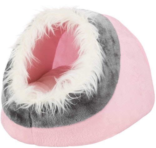 Minou igloo, 35 x h26 x 41 cm, rosa/grå