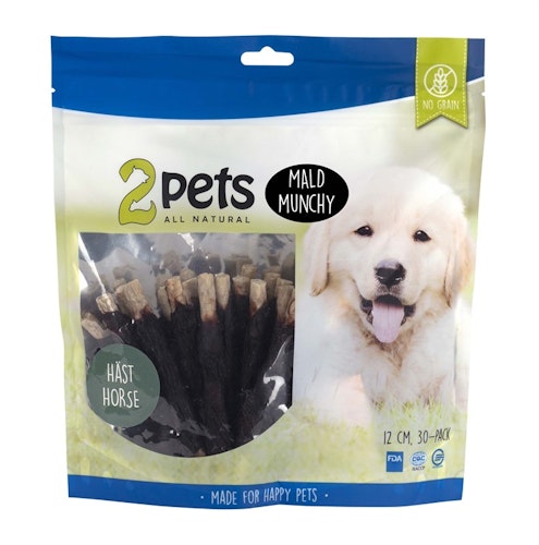 2pets Tuggpinne mald, häst, 12cm, 30-pack, 400g