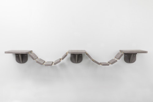Klättervägg väggmonterad, 150 x 30 cm, taupe