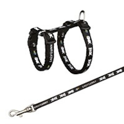 Sele+koppel Kanin XS ställbar m motiv 20-33cm/8mm, 1,25m