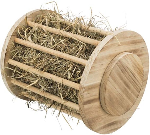 Höhäck/rulle med lock, trä/flamberad, ø 20 × 23 cm