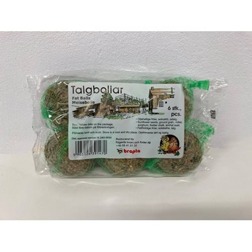 VILDFÅGEL TALGBOLL LITEN 6/PÅSE 16/FP