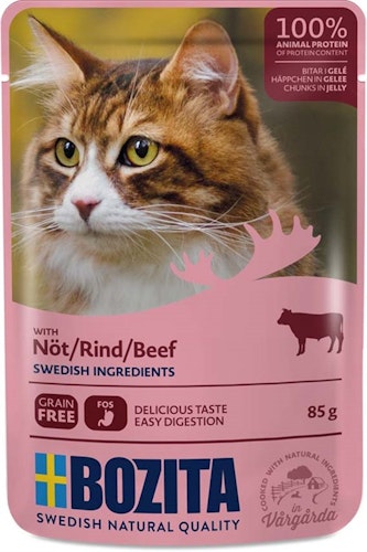 Bozita katt Nötkött i gelé 85g
