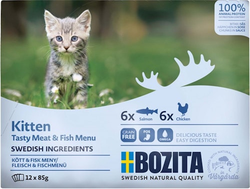 Bozita Kitten Multibox 12x85 g i sås / 1.02kg