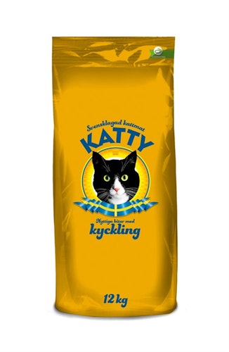 Katty nyttiga bitar kyckling 12 kg gul