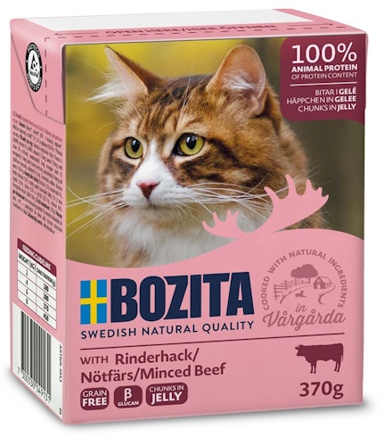 Bozita Katt Tetra Bitar i gelé Nötfärs 370 g