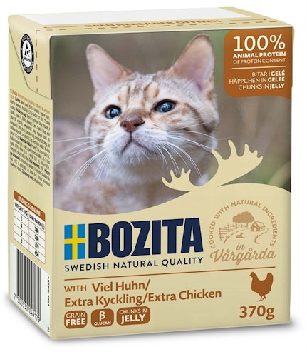 Bozita Katt Tetra Bitar i gelé Rik på Kyckling 370 g