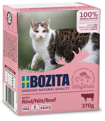 Bozita Katt Tetra Bitar i sås med Nötkött 370 g