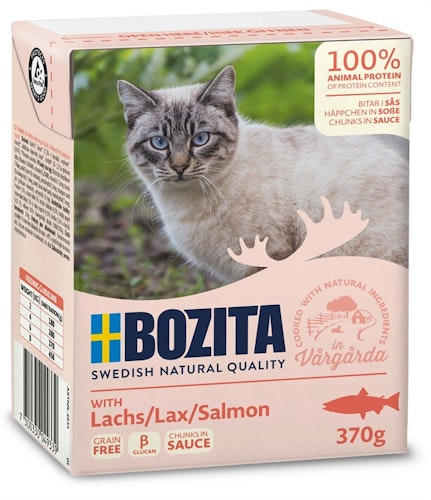 Bozita Katt Tetra Bitar i sås med Lax 370 g