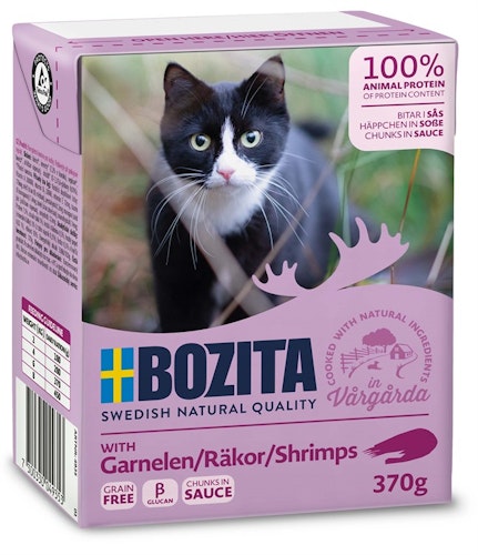 Bozita Katt Tetra Bitar i sås med Räkor 370 g