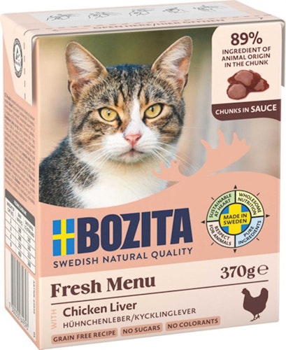 Bozita Katt Tetra Bitar i sås lever 370 g