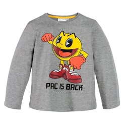 T-shirt Grå,  långärmad - Pac-Man storlek 98