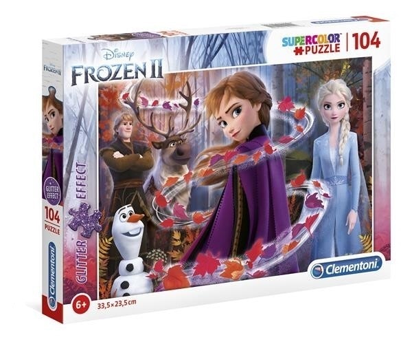 Pussel med glitter 104 Bitar - Frost Frozen II