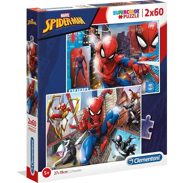Pussel  2x60 Bitar - Spindelmannen