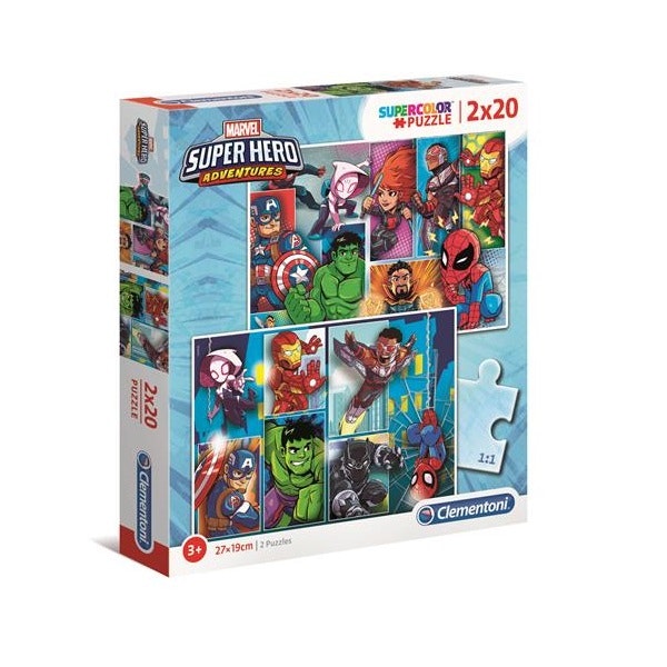 Pussel 2x20 bitar - Super Hero