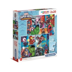 Pussel 2x20 bitar - Super Hero