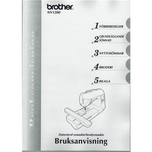 Svensk manual till Brother NV-1200.
