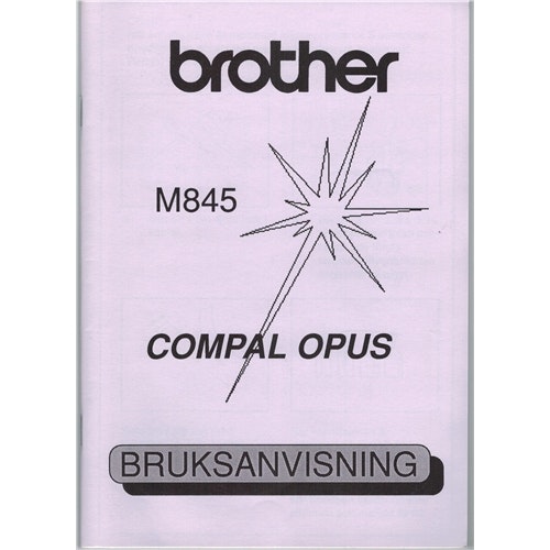 Svensk manual till Brother M-845 Compal Opus